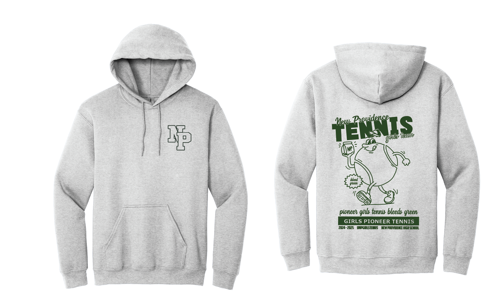 Ash Grey New Providence Tennis 2025 Hoodie Forbes Design and Print